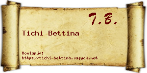 Tichi Bettina névjegykártya