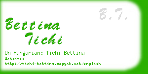 bettina tichi business card